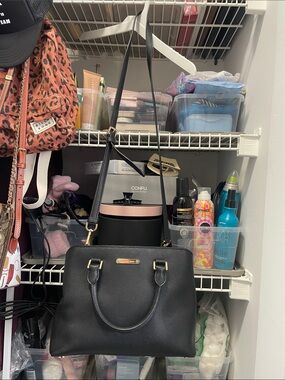 Michael Kors Black Purse with Gold Hardware
